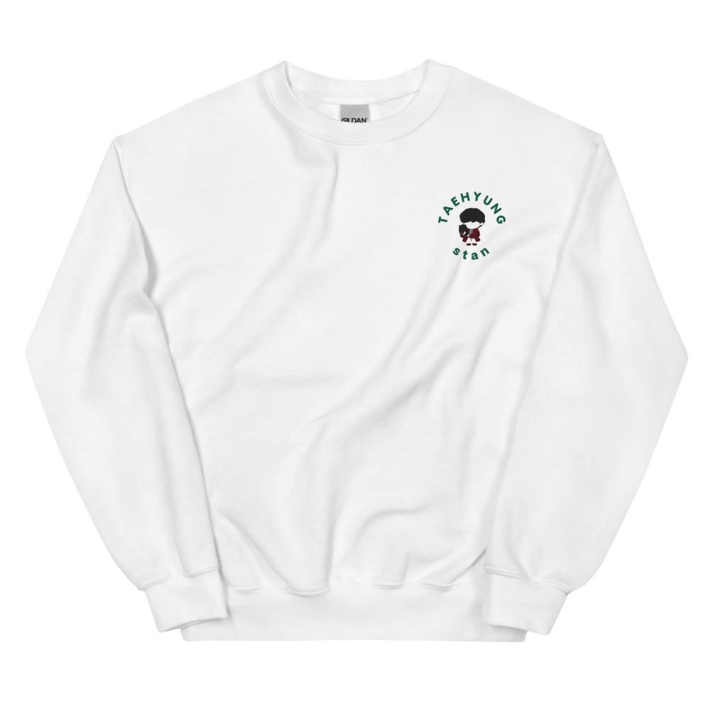 EMBROIDERED TAEHYUNG BIASED SWEATSHIRT