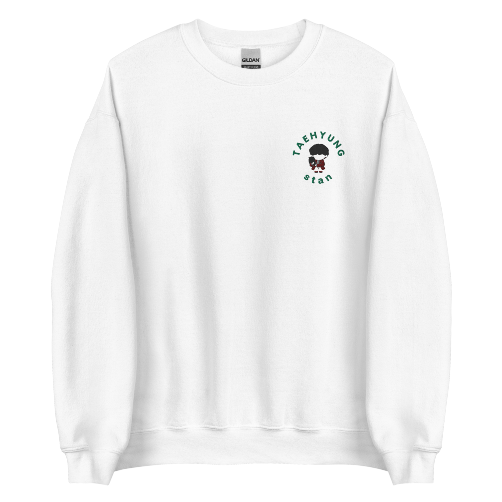 EMBROIDERED TAEHYUNG BIASED SWEATSHIRT